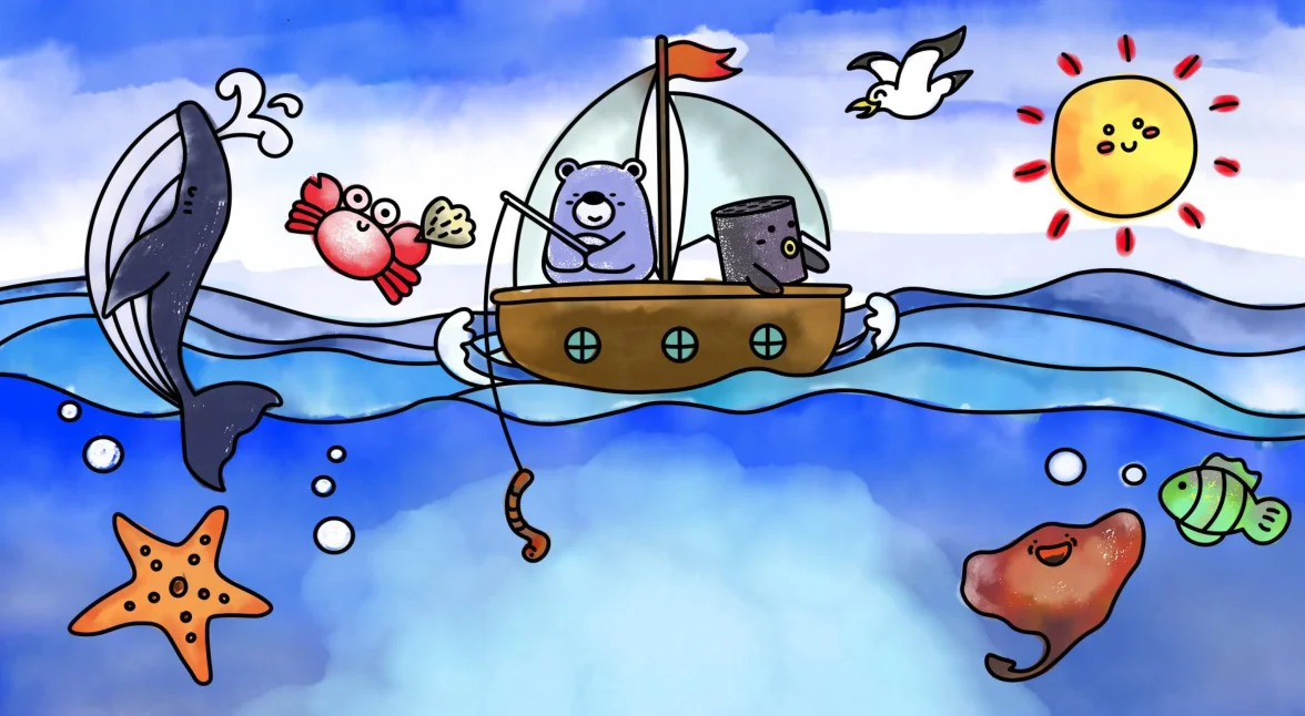 Finished painting: sea fishing